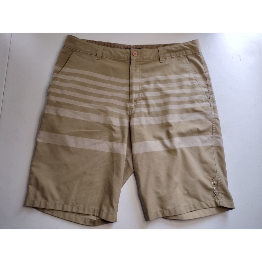O'Neill Men's Khaki Striped Shorts Size 36